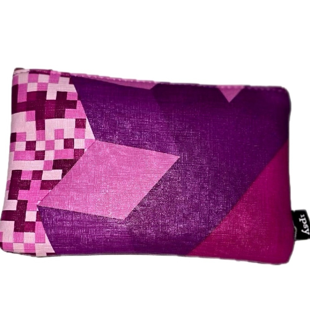 Ipsy x Tetris collaboration makeup or cosmetic textured pouch